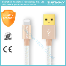 1m/2m/3m Gold Plated Plug Charging Cord USB Cable for iPhone